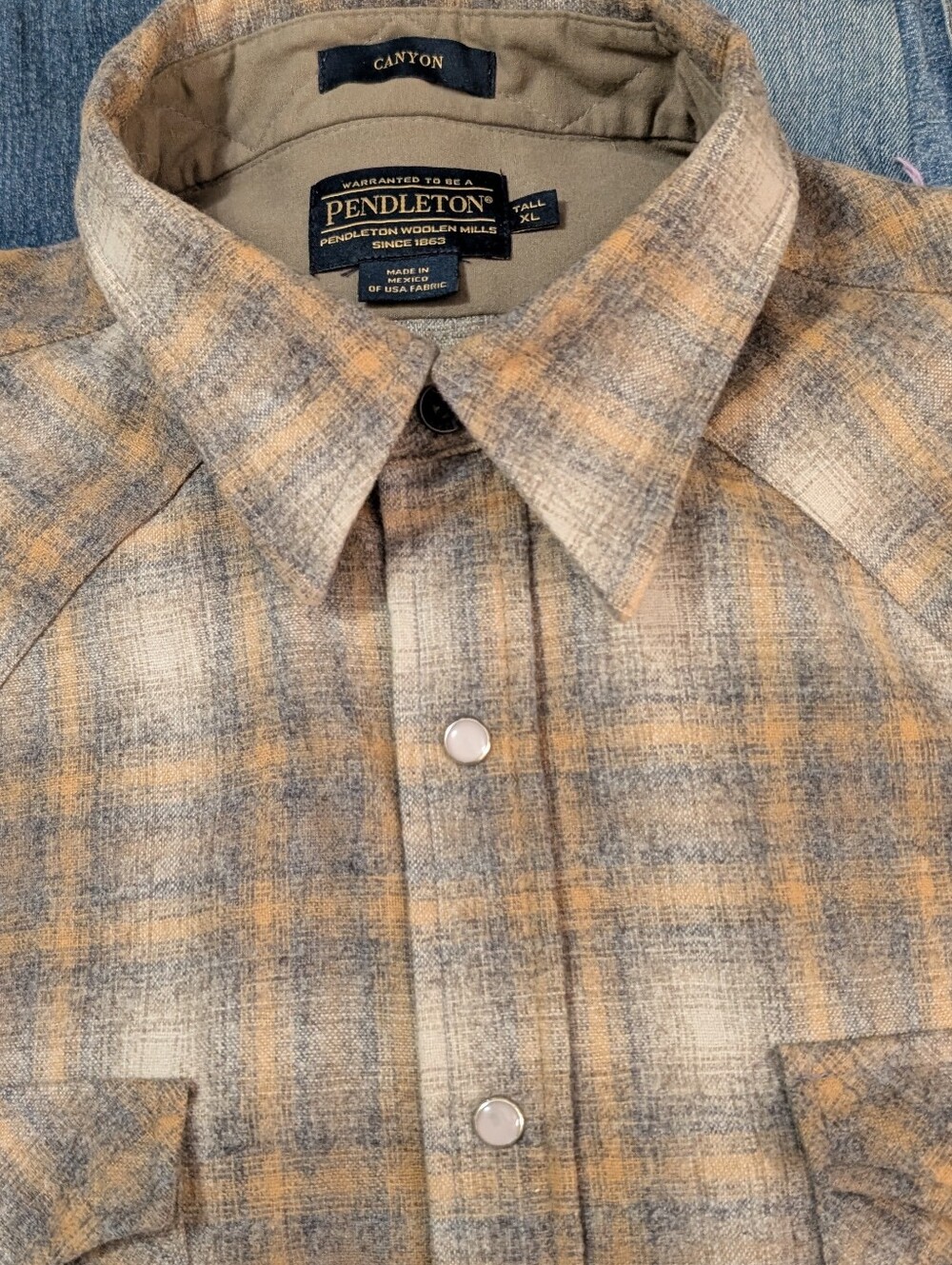 Pendleton Canyon Washable Wool Western Snap Shirt